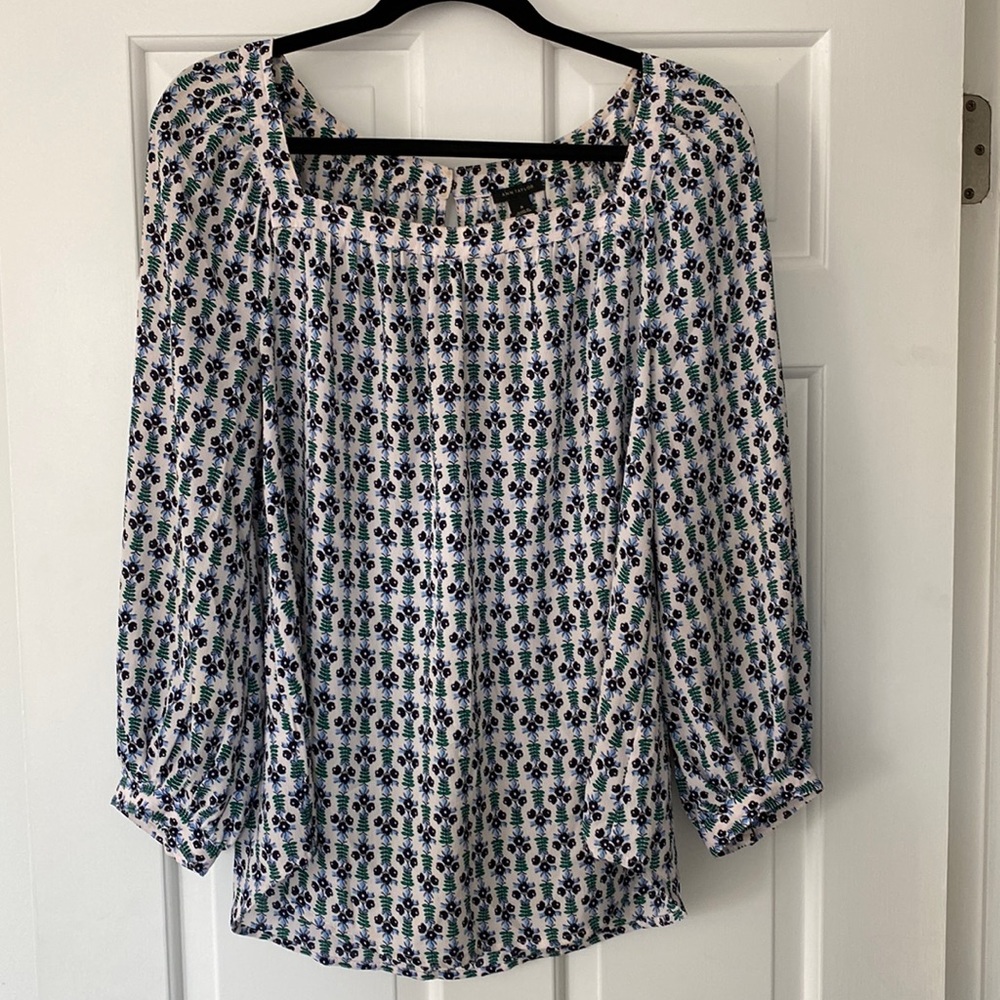 ANN TAYLOR Patterned Blouse, Size M
